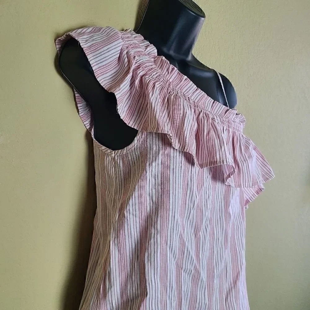 Sweet Wanderer Striped One Shoulder Top - Picture 2 of 8